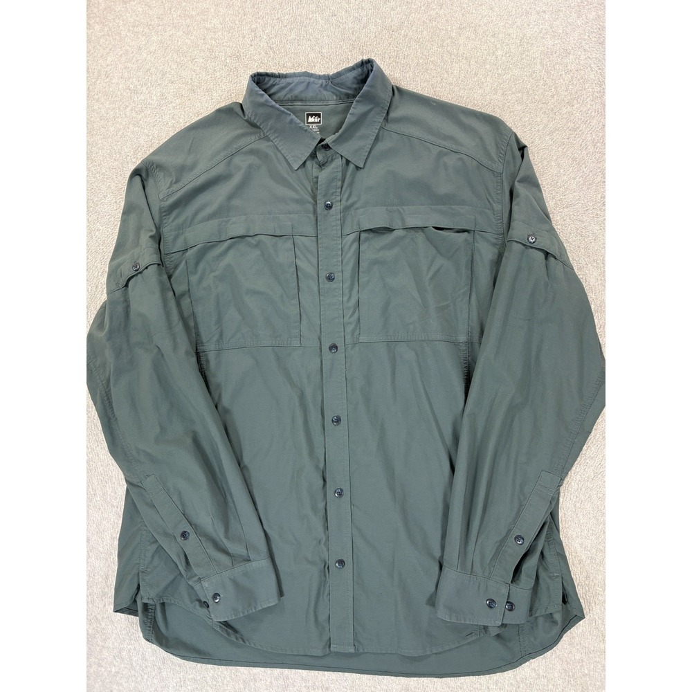 REI Long Sleeve Breathable Hiking Travel Shirt (Men's 2XL) Blue